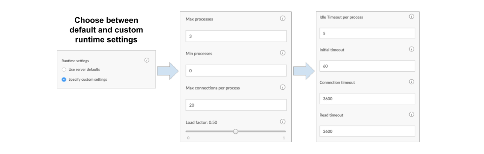 Runtime Settings Options